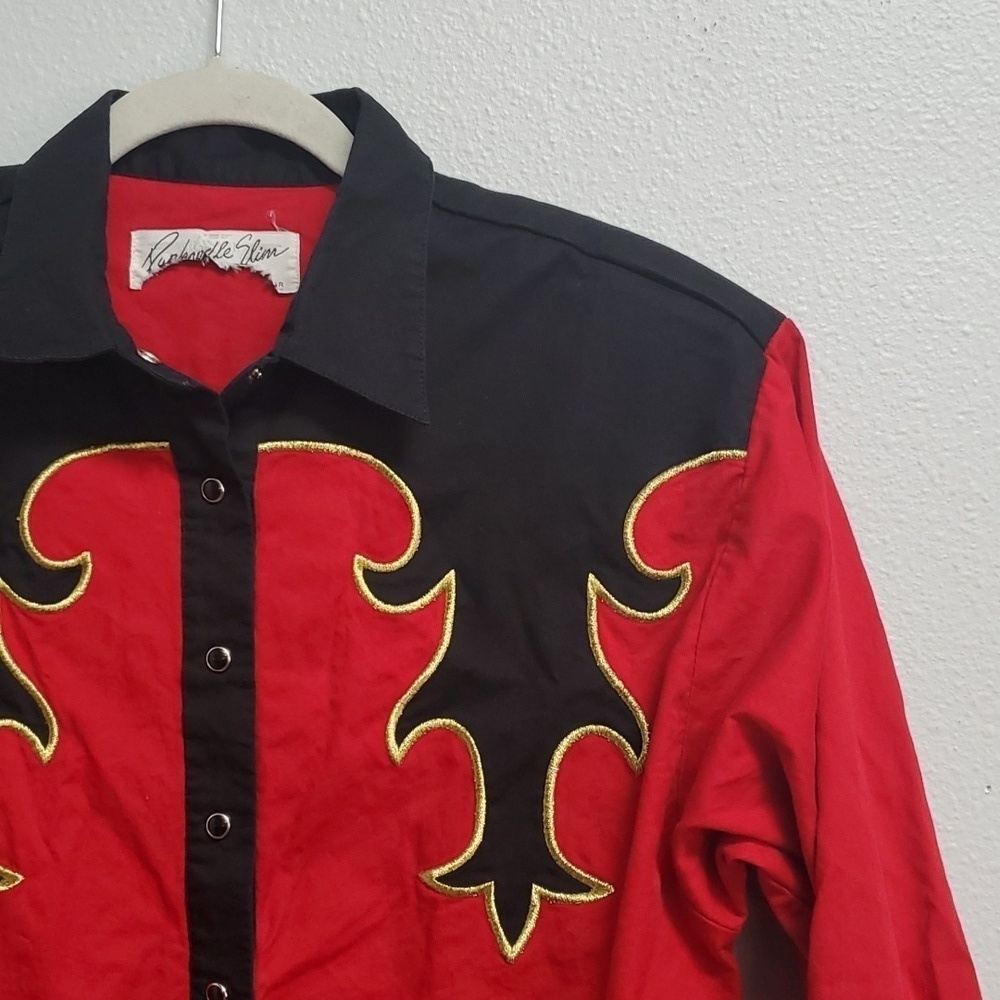 Panhandle Slim vintage rodeo western snap riding shirt - Picture 3 of 7
